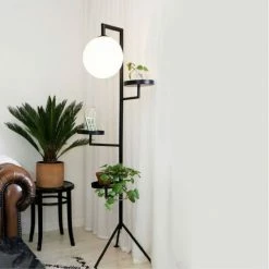 Globen Lighting Lampadaires Lampadaire Tripode Avec Tablettes H153cm -Éclairage Soldes 2024 lampadaire tripode avec tablettes h153cm 1