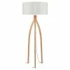 Good & Mojo Lampadaires Lampadaire Tripode Bambou Et Lin Naturel Blanc H160cm -Éclairage Soldes 2024 lampadaire tripode bambou et lin naturel blanc h160cm