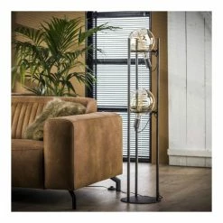 Lampea Lampadaires Lampadaire Vintage En Métal Argent 130 Cm -Éclairage Soldes 2024 lampadaire vintage en metal argent 130 cm 2