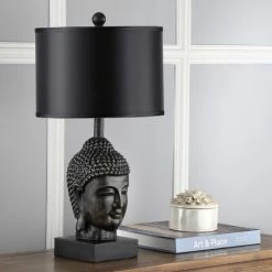 Safavieh Lampes à Poser Lampe à Poser Abat-jour En Tissu Et Pied En Résine Noir (x2) -Éclairage Soldes 2024 lampe a poser abat jour en tissu et pied en resine noir x2 5