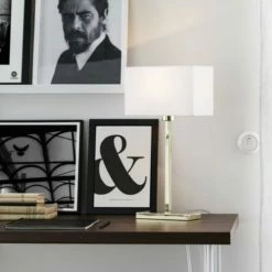 Markslöjd Lampes à Poser Lampe à Poser Avec Port USB Métal Blanc/tissu H50cm -Éclairage Soldes 2024 lampe a poser avec port usb metal blanc tissu h50cm 1