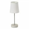 Wadiga Lampes à Poser Lampe à Poser Bois Clair Métal Chromé Et Abat-jour Blanc H34,5cm