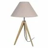 Tosel Lampes à Poser Lampe A Poser Bois Naturel Et Taupe -Éclairage Soldes 2024 lampe a poser bois naturel et taupe