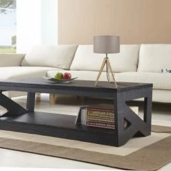 Tosel Lampes à Poser Lampe A Poser Bois Naturel Et Taupe -Éclairage Soldes 2024 lampe a poser bois naturel et taupe 3