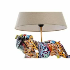 Wadiga Lampes à Poser Lampe à Poser Chien Bouledogue Multicolore 38x36x47cm -Éclairage Soldes 2024 lampe a poser chien bouledogue multicolore 38x36x47cm 2