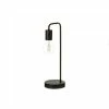 Wadiga Lampes à Poser Lampe à Poser Courbée En Bois Et Métal Noir H41cm -Éclairage Soldes 2024 lampe a poser courbee en bois et metal noir h41cm