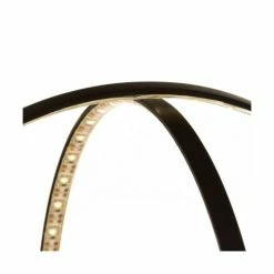 Wadiga Lampes à Poser Lampe à Poser Double Cercle Lumineux Led Métal Noir -Éclairage Soldes 2024 lampe a poser double cercle lumineux led metal noir 2