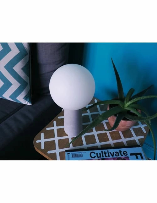 Gone's Lampes à Poser Lampe à Poser En Béton Avec Ampoule Effet Porcelaine 4 Gone's Lampes à Poser Lampe à Poser En Béton Avec Ampoule Effet Porcelaine – Image 2