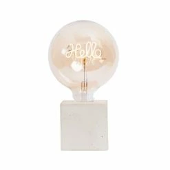 Junny Lampes à Poser Lampe à Poser En Béton Beige Avec Son Ampoule à Message