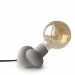 Gone's Lampes à Poser Lampe à Poser En Béton Et Bois Cordon Noir Ampoule LED Edison -Éclairage Soldes 2024 lampe a poser en beton et bois cordon noir ampoule led edison 4