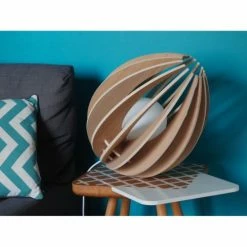 Gone's Lampes à Poser Lampe à Poser En Bois Avec Fil Blanc Et Ampoule -Éclairage Soldes 2024 lampe a poser en bois avec fil blanc et ampoule 2