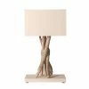 Coc'art Lampes à Poser Lampe à Poser En Bois Blanc Cassé -Éclairage Soldes 2024 lampe a poser en bois blanc casse