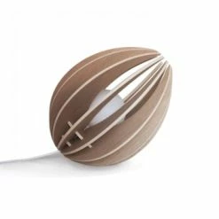 Gone's Lampes à Poser Lampe à Poser En Bois Chêne Naturel Avec Fil Blanc -Éclairage Soldes 2024 lampe a poser en bois chene naturel avec fil blanc 3