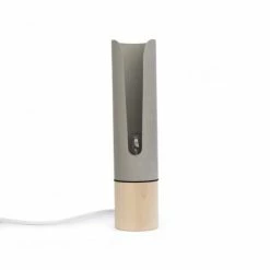 Gone's Lampes à Poser Lampe à Poser En Bois Et Béton, Anneau Feutrine Noir