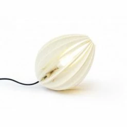 Gone's Lampes à Poser Lampe à Poser En Bois Frêne Teinté Blanc Avec Fil Noir -Éclairage Soldes 2024 lampe a poser en bois frene teinte blanc avec fil noir 3