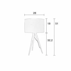 Zuiver Lampes à Poser Lampe à Poser En Bois Noir Et Abat Jour Gris -Éclairage Soldes 2024 lampe a poser en bois noir et abat jour gris 5