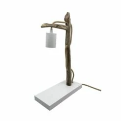 Coc'art Lampes à Poser Lampe à Poser En Bois Recyclé Gris -Éclairage Soldes 2024 lampe a poser en bois recycle blanc 6