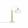 DIZY Design Lampes à Poser Lampe à Poser En Chêne Et Métal Blanc -Éclairage Soldes 2024 lampe a poser en chene et metal blanc