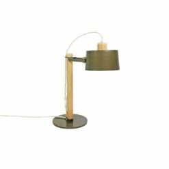 DIZY Design Lampes à Poser Lampe à Poser En Chêne Et Métal Terracotta -Éclairage Soldes 2024 lampe a poser en chene et metal vernis brut