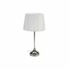 Wadiga Lampes à Poser Lampe à Poser En Métal Argenté Et Abat-jour Blanc H45cm -Éclairage Soldes 2024 lampe a poser en metal argente et abat jour blanc h45cm