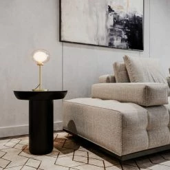 Nouvelles versions -Éclairage Soldes 2024 lampe a poser en metal dore 3