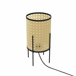 Potiron Paris Lampes à Poser Lampe à Poser En Métal Et Rotin -Éclairage Soldes 2024 lampe a poser en metal et rotin 2