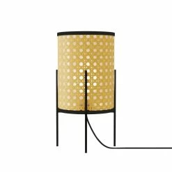 Potiron Paris Lampes à Poser Lampe à Poser En Métal Et Rotin -Éclairage Soldes 2024 lampe a poser en metal et rotin 4