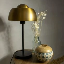 Pirouette Paris Lampes à Poser Lampe à Poser En Métal Noir Et Doré H45 -Éclairage Soldes 2024 lampe a poser en metal noir et dore h45 2