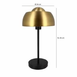 Pirouette Paris Lampes à Poser Lampe à Poser En Métal Noir Et Doré H45 -Éclairage Soldes 2024 lampe a poser en metal noir et dore h45 4