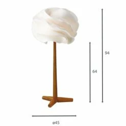 Now’s Home Lampes à Poser Lampe à Poser En Zipper Ivoire Pied En Teck H94 -Éclairage Soldes 2024 lampe a poser en zipper ivoire pied en teck h94 4