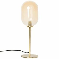 Maisons Du Monde Lampes à Poser Lampe à Poser Globe En Verre Teinté Et Métal Doré