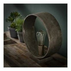 Lampea Lampes à Poser Lampe à Poser Industrielle En Métal Argent 32 Cm -Éclairage Soldes 2024 lampe a poser industrielle en metal argent 32 cm 2