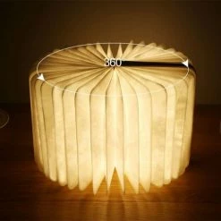 Coup De Coeur Lampes à Poser Lampe à Poser Livre Led Couverture En Bois -Éclairage Soldes 2024 lampe a poser livre led couverture en bois 4