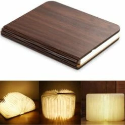 Coup De Coeur Lampes à Poser Lampe à Poser Livre Led Couverture En Bois -Éclairage Soldes 2024 lampe a poser livre led couverture en bois 5