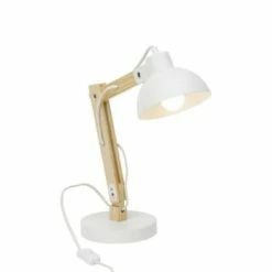 Brilliant Lampes à Poser Lampe à Poser Métal Noir Et Bois Naturel H59cm -Éclairage Soldes 2024 lampe a poser metal blanc et bois naturel h59cm