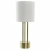 Wadiga Lampes à Poser Lampe à Poser Rétro En Métal Doré Et Abat-jour Blanc En Lin - H67cm -Éclairage Soldes 2024 lampe a poser retro en metal dore et abat jour blanc en lin h67cm