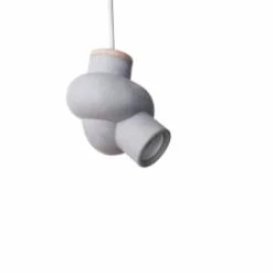 Gone's Lustres Lampe à Suspendre En Béton Et Bois Cordon Blanc -Éclairage Soldes 2024 lampe a suspendre en beton et bois cordon blanc 3