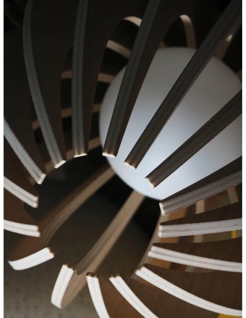 Gone's Suspensions Lampe à Suspendre En Bois Cordon Blanc Sans Ampoule 4 Gone's Suspensions Lampe à Suspendre En Bois Cordon Blanc Sans Ampoule – Image 2