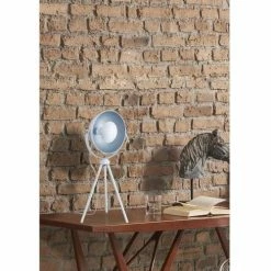 ATHM DESIGN Lampes à Poser Lampe Abat Jour Blanc Et Pieds Métal -Éclairage Soldes 2024 lampe abat jour blanc et pieds metal 1