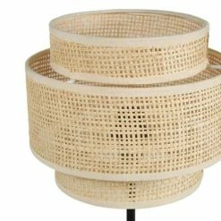 Jardideco Lampes à Poser Lampe Abat-jour Papier Rotin 3 Niveaux -Éclairage Soldes 2024 lampe abat jour papier rotin 3 niveaux 1