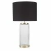 Maisons Du Monde Lampes à Poser Lampe Base En Verre Strié Et Métak Doré, Abat-jour En Coton Noir H79 -Éclairage Soldes 2024 lampe base en verre strie et metak dore abat jour en coton noir h79 1000 3 15 226868 1
