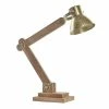 Wadiga Lampes à Poser Lampe Bureau Style Industriel En Métal Doré Et Bois 50x15x65cm -Éclairage Soldes 2024 lampe bureau style industriel en metal dore et bois 50x15x65cm