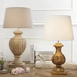 Maisons Du Monde Lampes à Poser Lampe Classique Sculptée Doré Vieilli Et Coton Blanc -Éclairage Soldes 2024 lampe classique sculptee dore vieilli et coton blanc 1000 3 16 165328 13