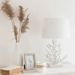 Maisons Du Monde Lampes à Poser Lampe Corail Et Abat-jour Blancs -Éclairage Soldes 2024 lampe corail et abat jour blancs 1000 14 38 178429 2