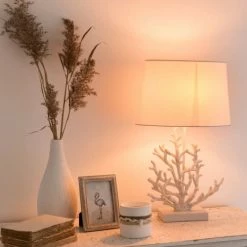 Maisons Du Monde Lampes à Poser Lampe Corail Et Abat-jour Blancs -Éclairage Soldes 2024 lampe corail et abat jour blancs 1000 14 38 178429 3