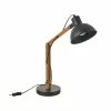 Wadiga Lampes à Poser Lampe De Bureau Articulée Métal Noir Et Bambou H40,5cm -Éclairage Soldes 2024 lampe de bureau articulee metal noir et bambou h40 5cm