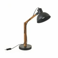 Wadiga Lampes à Poser Lampe De Bureau Articulée Métal Noir Et Bambou H40,5cm -Éclairage Soldes 2024 lampe de bureau articulee metal noir et bambou h40 5cm 5