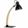 Lucide Lampes à Poser Lampe De Bureau En Bois Noir -Éclairage Soldes 2024 lampe de bureau en bois noir