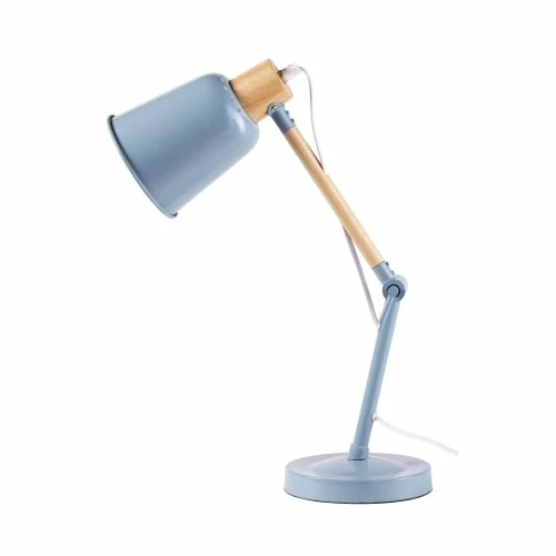 Maisons Du Monde Lampes De Chevet Enfant Lampe De Bureau En Métal Bleu Et Hévéa 3 Maisons Du Monde Lampes De Chevet Enfant Lampe De Bureau En Métal Bleu Et Hévéa