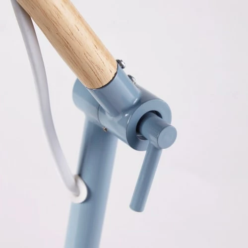 Maisons Du Monde Lampes De Chevet Enfant Lampe De Bureau En Métal Bleu Et Hévéa 7 Maisons Du Monde Lampes De Chevet Enfant Lampe De Bureau En Métal Bleu Et Hévéa – Image 5